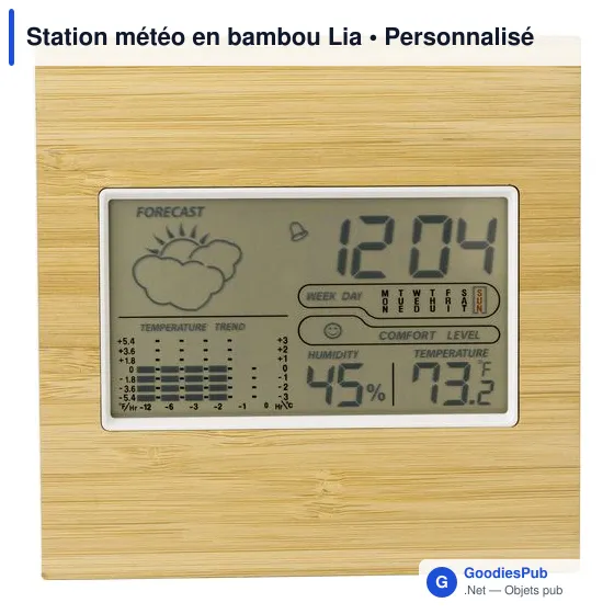 Station météo en bambou Lia - Image 1