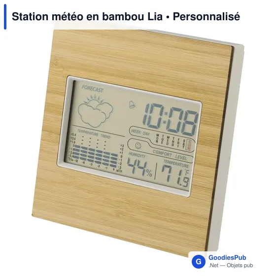 Station météo en bambou Lia - Image 2