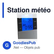 Station météo personnalisable en plastique avec logo - Griffin - Miniature 1