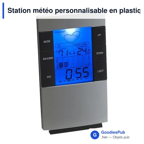 Station météo personnalisable en plastique avec logo - Griffin