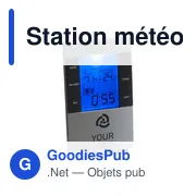 Station météo personnalisable en plastique avec logo - Griffin - Miniature 2