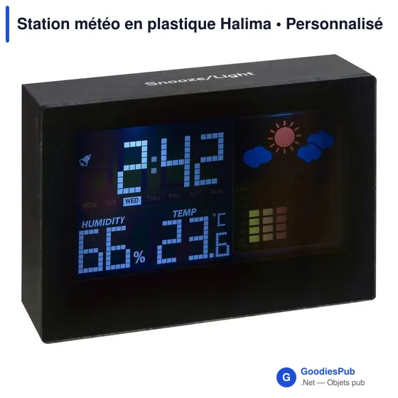 Station météo personnalisable Halima avec logo pour entreprise - Image 2