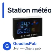 Station météo personnalisable Halima avec logo pour entreprise - Miniature 3