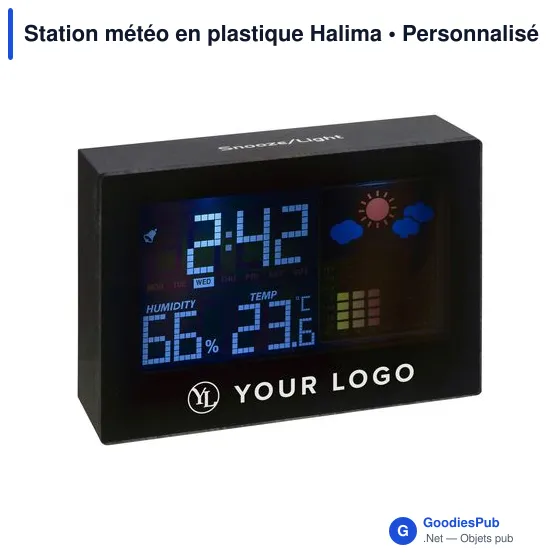 Station météo personnalisable Halima avec logo pour entreprise - Image 3