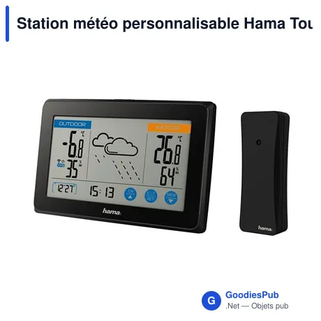 Station météo personnalisable Hama Touch avec logo