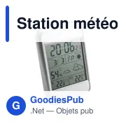 Station météo personnalisable Raja avec logo pour entreprise - Miniature 1