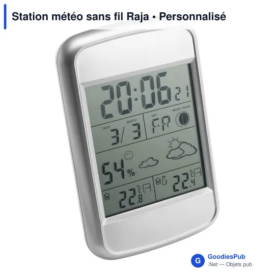 Station météo personnalisable Raja avec logo pour entreprise - Image 1