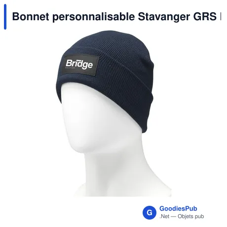 Bonnet personnalisable Stavanger GRS RPET avec logo