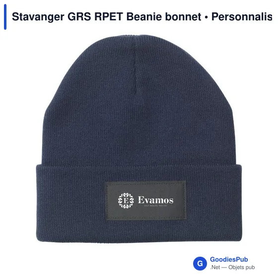 Bonnet personnalisable Stavanger GRS RPET avec logo - Image 3