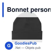 Bonnet personnalisable Stavanger GRS RPET avec logo - Miniature 4