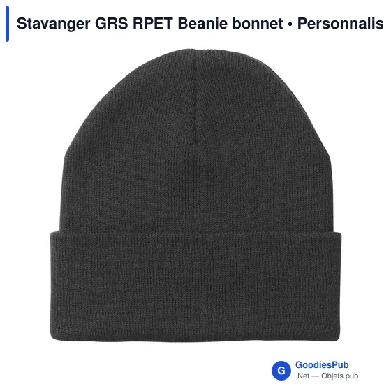 Bonnet personnalisable Stavanger GRS RPET avec logo - Image 4