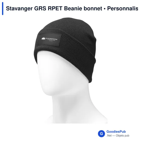 Bonnet personnalisable Stavanger GRS RPET avec logo - Image 5
