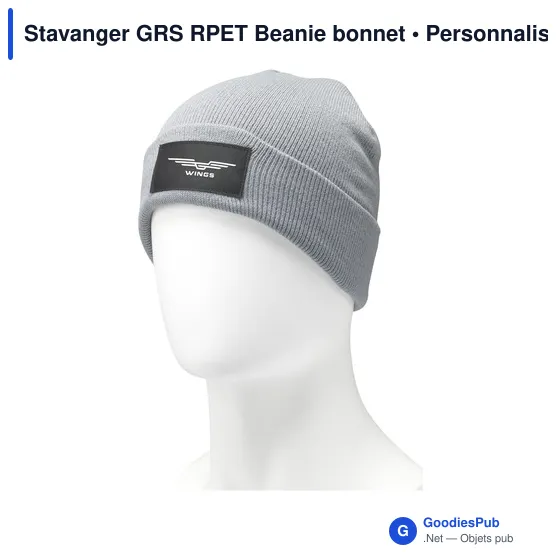 Bonnet personnalisable Stavanger GRS RPET avec logo - Image 7