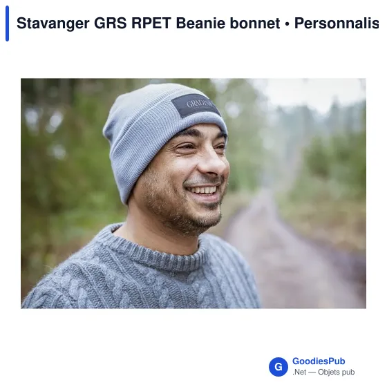 Bonnet personnalisable Stavanger GRS RPET avec logo - Image 9