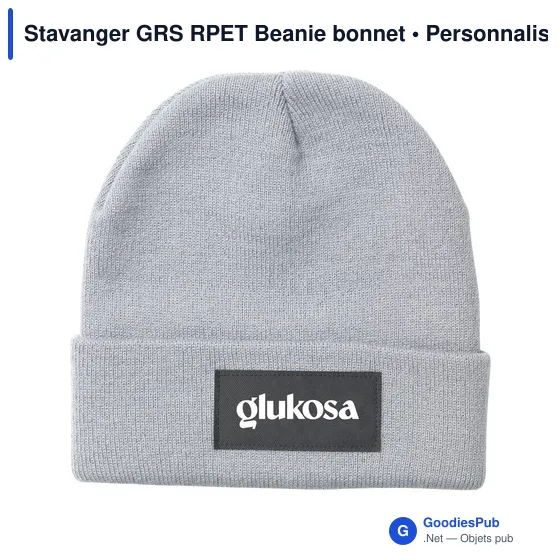 Bonnet personnalisable Stavanger GRS RPET avec logo - Image 10