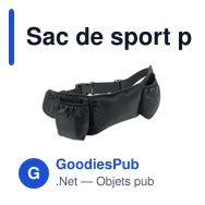 Sac de sport personnalisable STEADY avec logo pour entreprises - Miniature 1