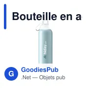 Bouteille en acier inoxydable recyclé personnalisable avec logo - SteelForce RCS 750 - Miniature 1