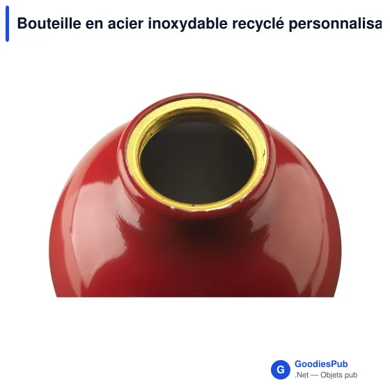 Bouteille en acier inoxydable recyclé personnalisable avec logo - SteelForce RCS 750 - Image 11