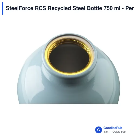 Bouteille en acier inoxydable recyclé personnalisable avec logo - SteelForce RCS 750 - Image 3
