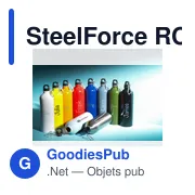 Bouteille en acier inoxydable recyclé personnalisable avec logo - SteelForce RCS 750 - Miniature 4