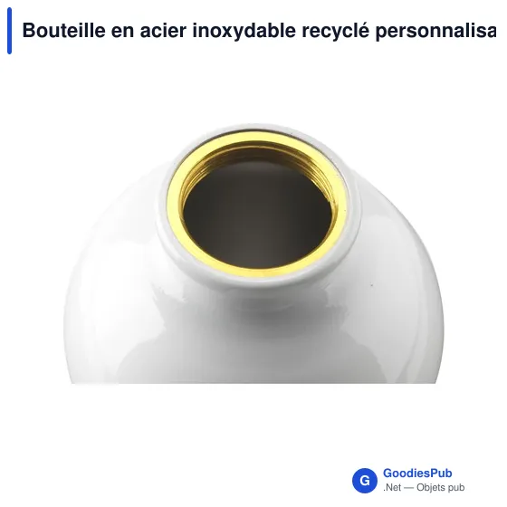 Bouteille en acier inoxydable recyclé personnalisable avec logo - SteelForce RCS 750 - Image 8