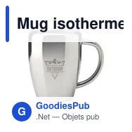 Mug isotherme personnalisable en acier inoxydable recyclé - SteelMug RCSavec logo - Miniature 4