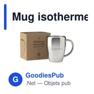 Mug isotherme personnalisable en acier inoxydable recyclé - SteelMug RCSavec logo - Miniature 5