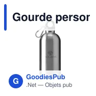 Gourde personnalisable en acier inoxydable recyclé avec logo - SteelSport RCS - Miniature 1