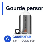 Gourde personnalisable en acier inoxydable recyclé avec logo - SteelSport RCS - Miniature 2