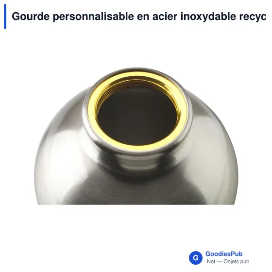 Gourde personnalisable en acier inoxydable recyclé avec logo - SteelSport RCS - Image 3
