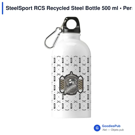 Gourde personnalisable en acier inoxydable recyclé avec logo - SteelSport RCS - Image 6