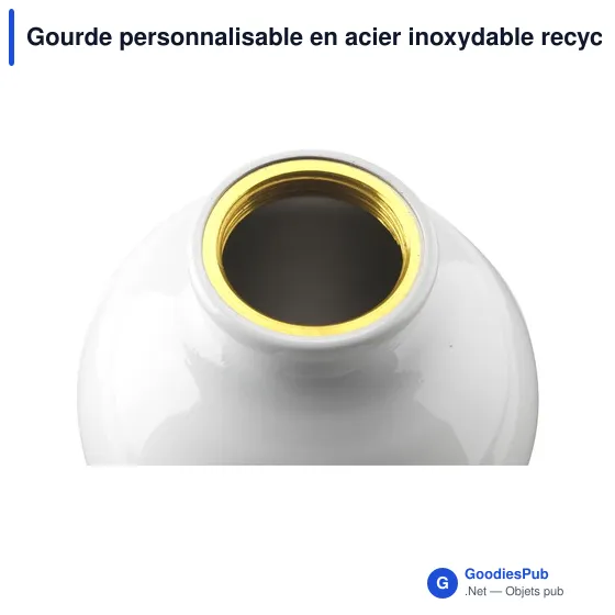 Gourde personnalisable en acier inoxydable recyclé avec logo - SteelSport RCS - Image 8