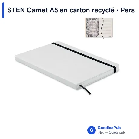 STEN Carnet A5 en carton recyclé
