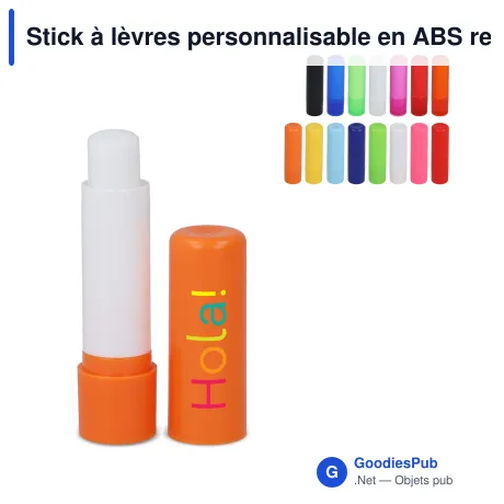 Stick à lèvres personnalisable en ABS recyclé avec logo - Classic Eco
