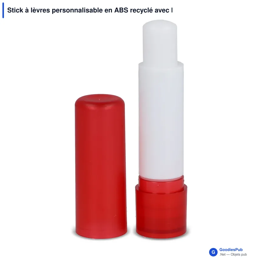 Stick à lèvres personnalisable en ABS recyclé avec logo - Classic Eco - Image 11