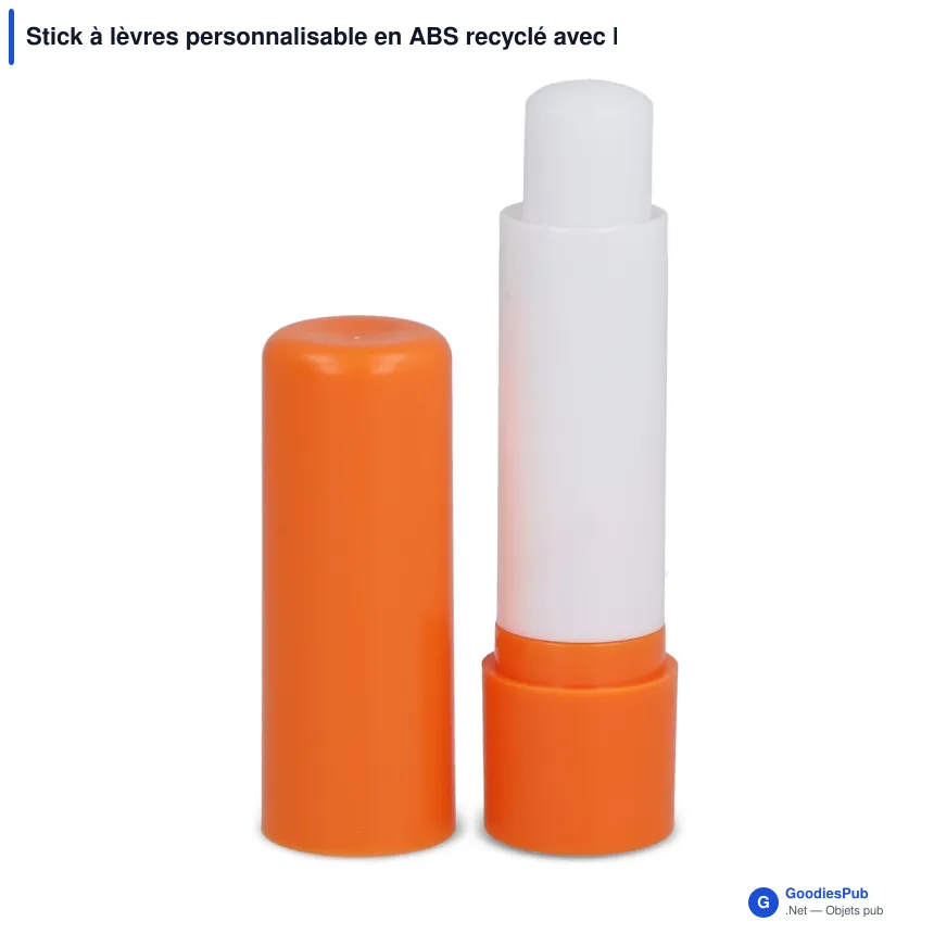 Stick à lèvres personnalisable en ABS recyclé avec logo - Classic Eco - Image 3