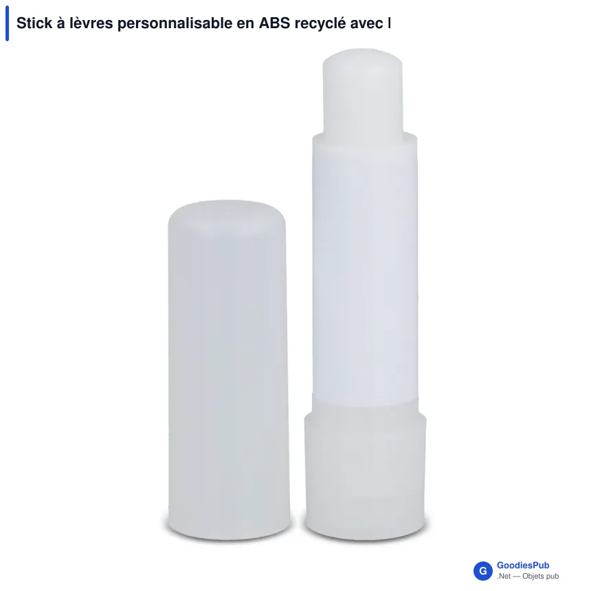 Stick à lèvres personnalisable en ABS recyclé avec logo - Classic Eco - Image 6