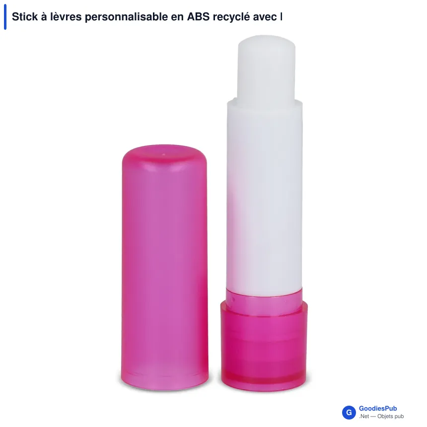 Stick à lèvres personnalisable en ABS recyclé avec logo - Classic Eco - Image 7