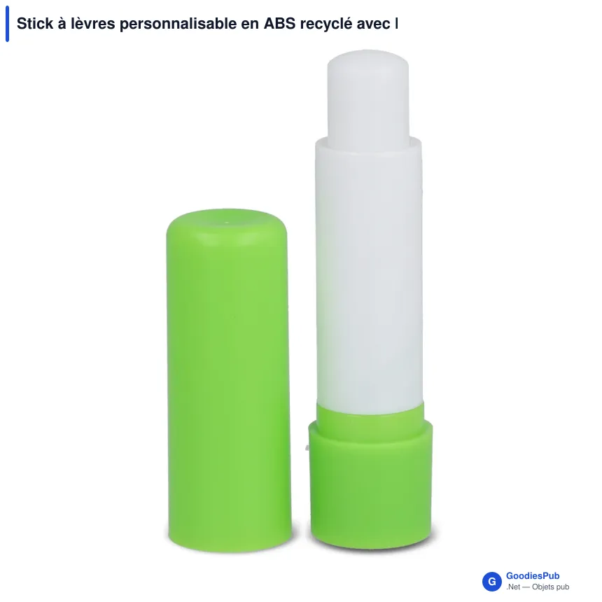 Stick à lèvres personnalisable en ABS recyclé avec logo - Classic Eco - Image 8