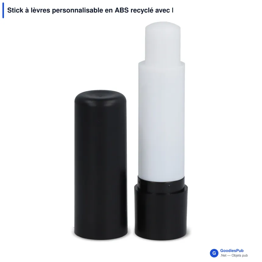 Stick à lèvres personnalisable en ABS recyclé avec logo - Classic Eco - Image 9