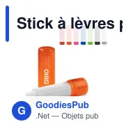Stick à lèvres personnalisable en ABS finition givrée avec logo - Classic - Miniature 1