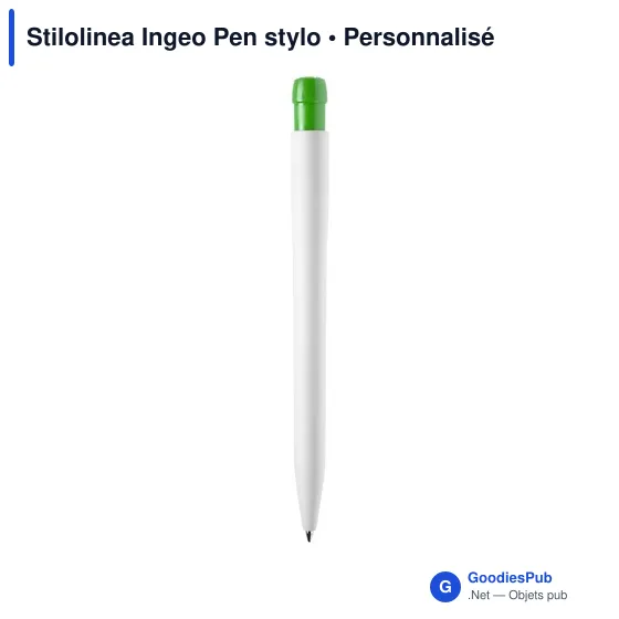 Stylo bille personnalisable en PLA Ingeo avec logo - Stilolinea - Image 2