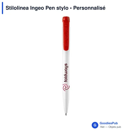 Stylo bille personnalisable en PLA Ingeo avec logo - Stilolinea - Image 12
