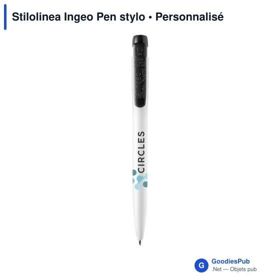 Stylo bille personnalisable en PLA Ingeo avec logo - Stilolinea - Image 6
