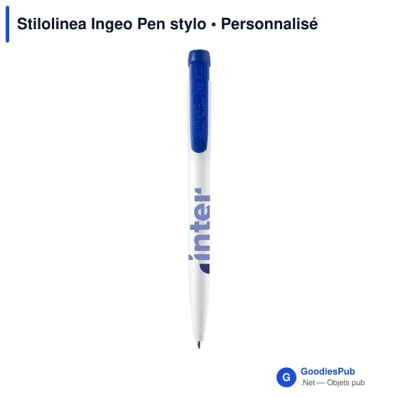 Stylo bille personnalisable en PLA Ingeo avec logo - Stilolinea - Image 9