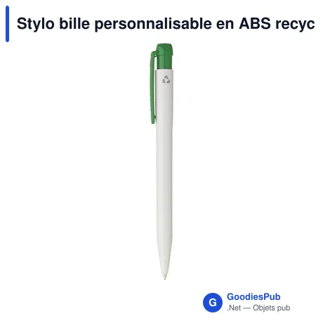 Stylo bille personnalisable en ABS recyclé avec logo - Stilolinea Pier Mix