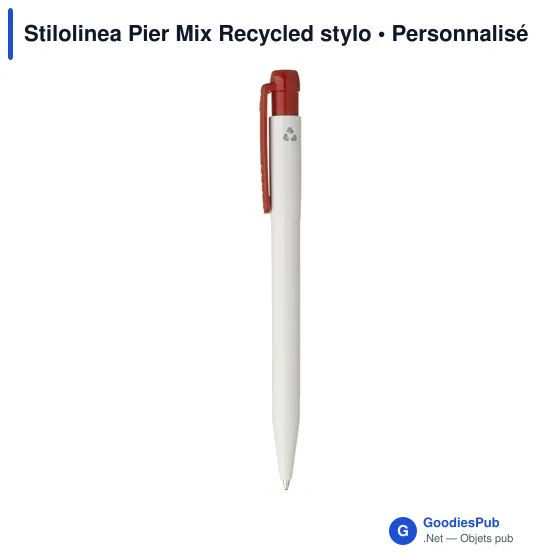 Stylo bille personnalisable en ABS recyclé avec logo - Stilolinea Pier Mix - Image 4