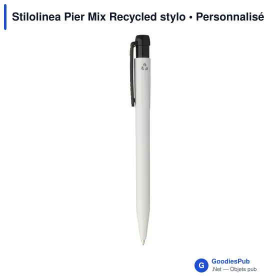 Stylo bille personnalisable en ABS recyclé avec logo - Stilolinea Pier Mix - Image 5