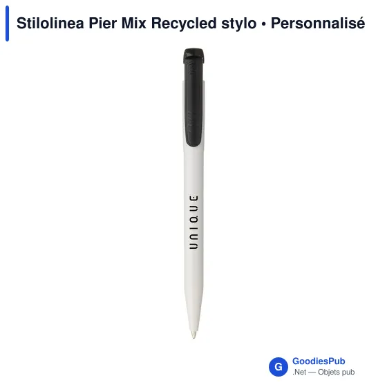 Stylo bille personnalisable en ABS recyclé avec logo - Stilolinea Pier Mix - Image 6