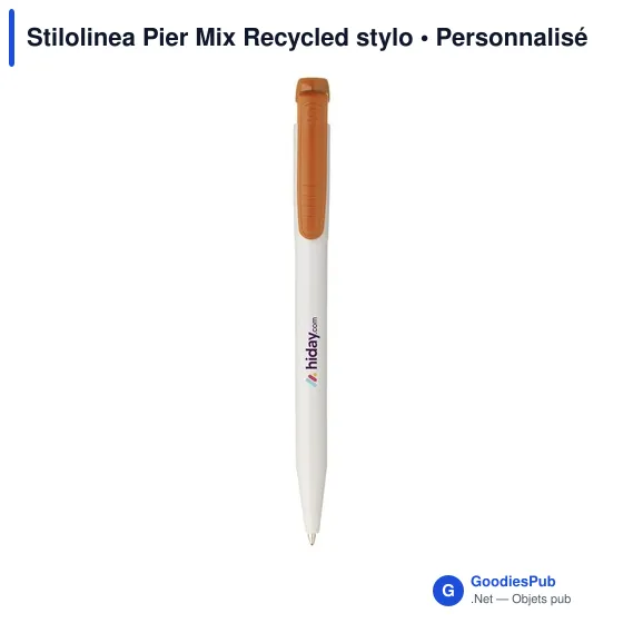 Stylo bille personnalisable en ABS recyclé avec logo - Stilolinea Pier Mix - Image 8